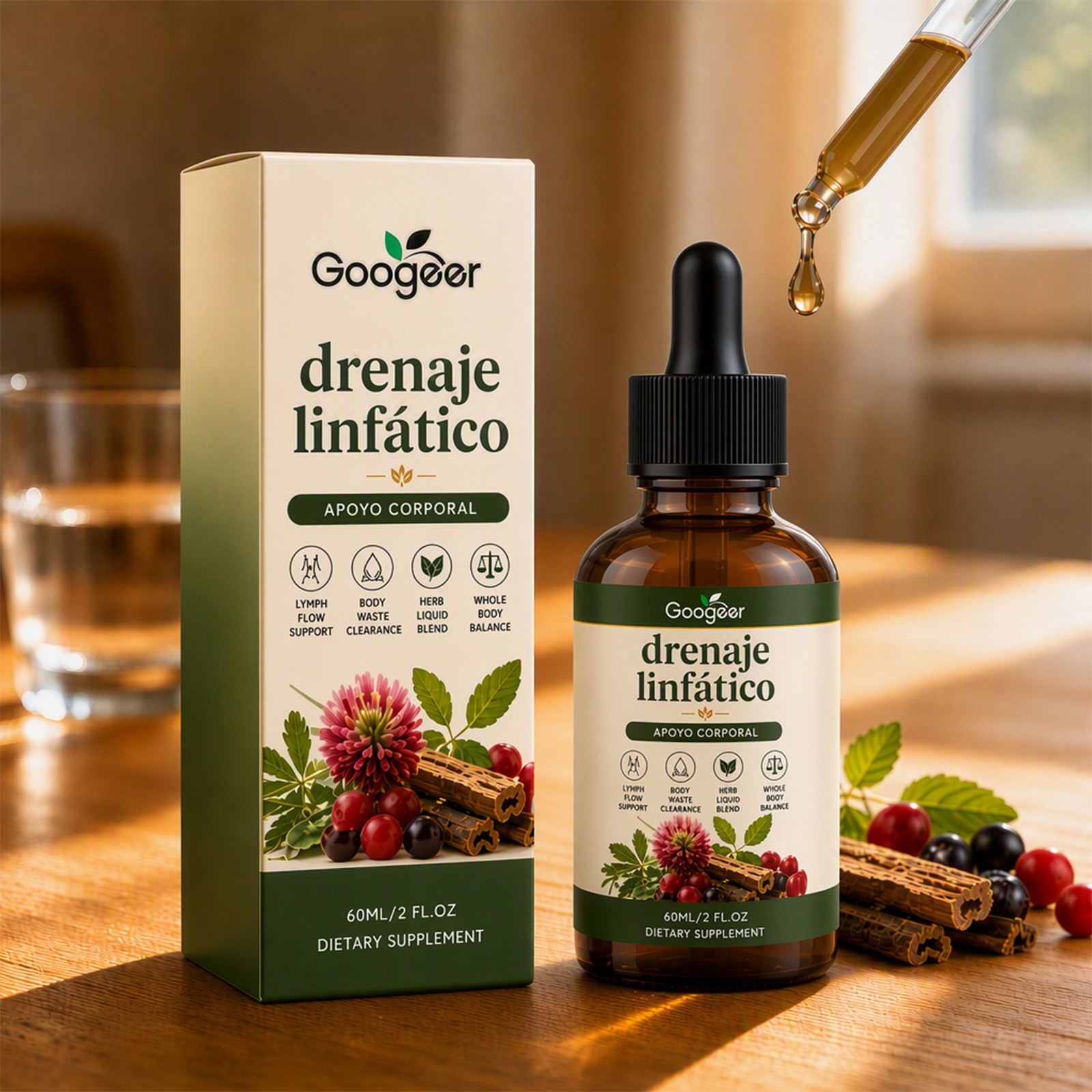 60ml 림프 배농 허브 액상 보충제, 천연 식물 추출 - Herbal Wellness Tincture 리뷰 및 가격